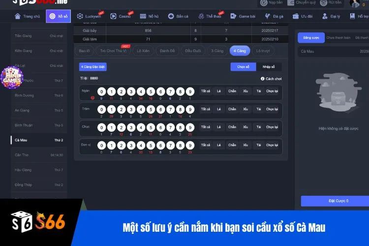 Một số lưu ý cần nắm khi bạn soi cầu xổ số Cà Mau