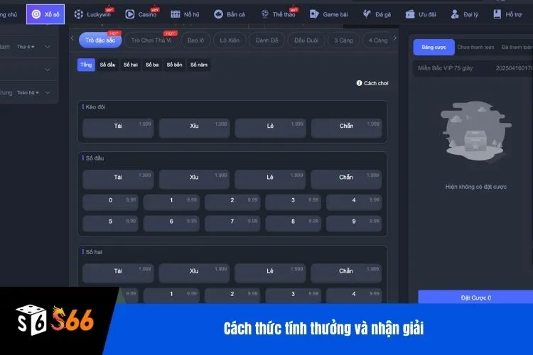 Cách thức tính thưởng và nhận giải