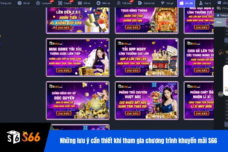 Những lưu ý cần thiết khi tham gia chương trình khuyến mãi S66