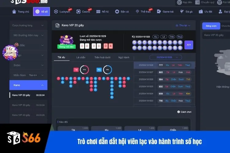 Trò chơi dẫn dắt hội viên lạc vào hành trình số học