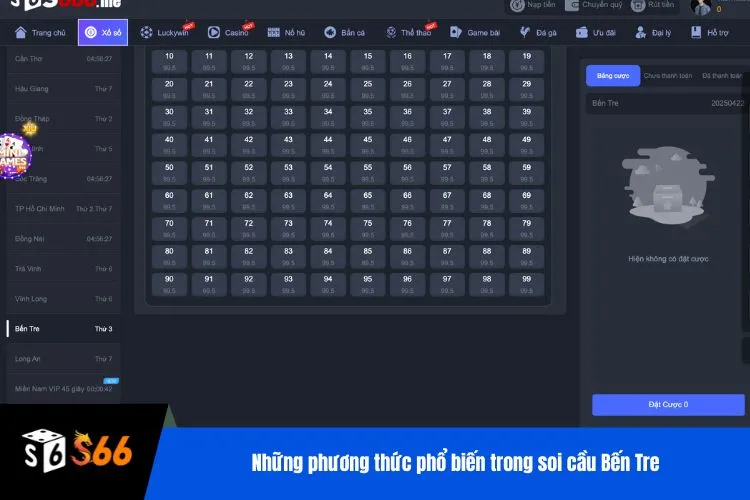 Những phương thức phổ biến trong soi cầu Bến Tre